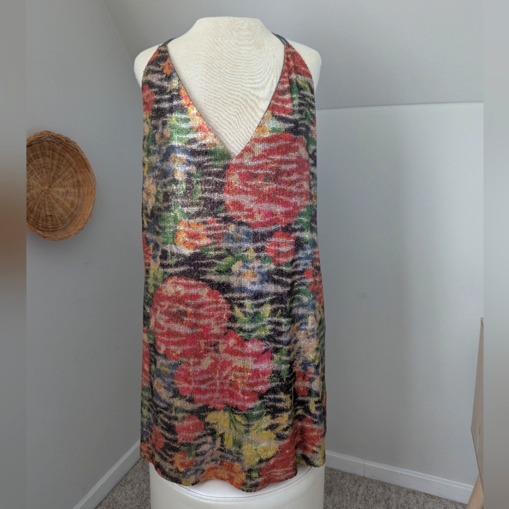 Free People Tangier Sequin Halter Mini Dress - Picture 2 of 12